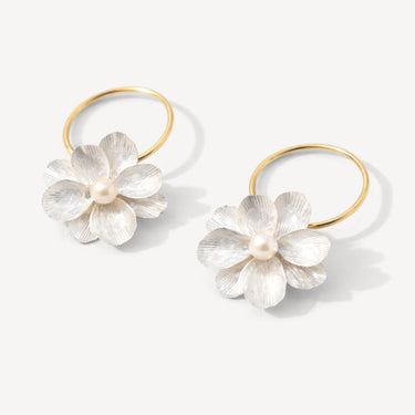 Aurelia - Silver Flower Earrings
