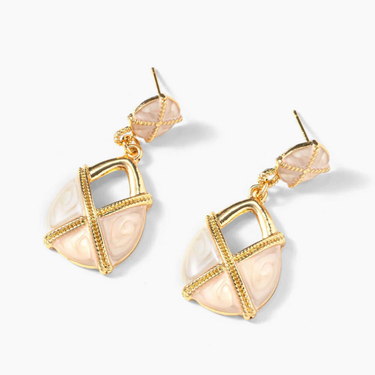 Ivory Drop - Vintage-inspired Earrings - White