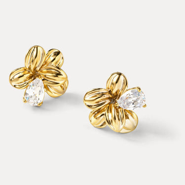 Jasmine - Golden Flower Earrings