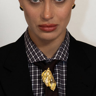 Dedication - Leave Shaped Brooch