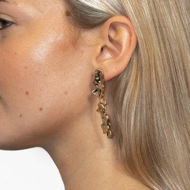 Overgrown - Golden Water Earrings