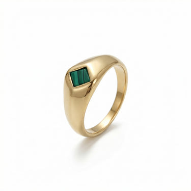 Verdant Signet Ring - Peacock Ore
