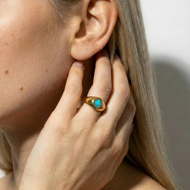 Ravenna Green Ring - Peacock Ore Stone