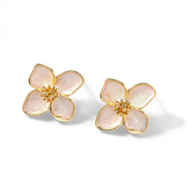 Clematis Spring Earrings - White Flower