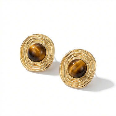 Contour - Tiger's Eye Stone Earring