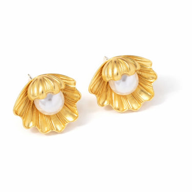 Nymph - Golden Shell Earrings